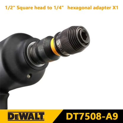 DEWALT adaptateur de clé à chocs DT7508-QZ 1/4 "hex à 1/2" accessoires d'outils carrés jeu de clés à cliquet convertisseur d'entraînement DT7508-A9