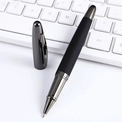 DELVTCH-Stylo gel en métal avec cartouche d'encre noire et bleue,