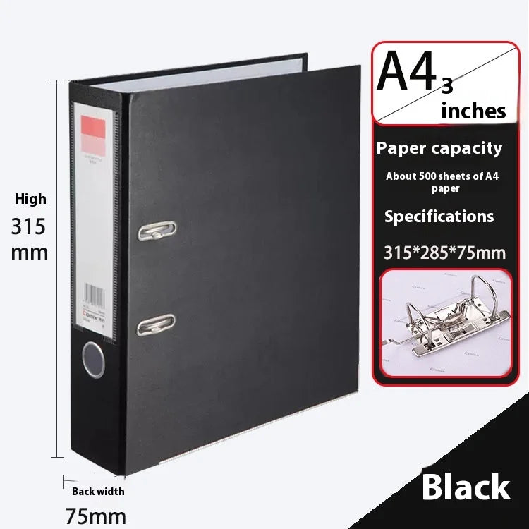 Grand classeur à anneaux multicolore A4, classeur à levier pour Documents,