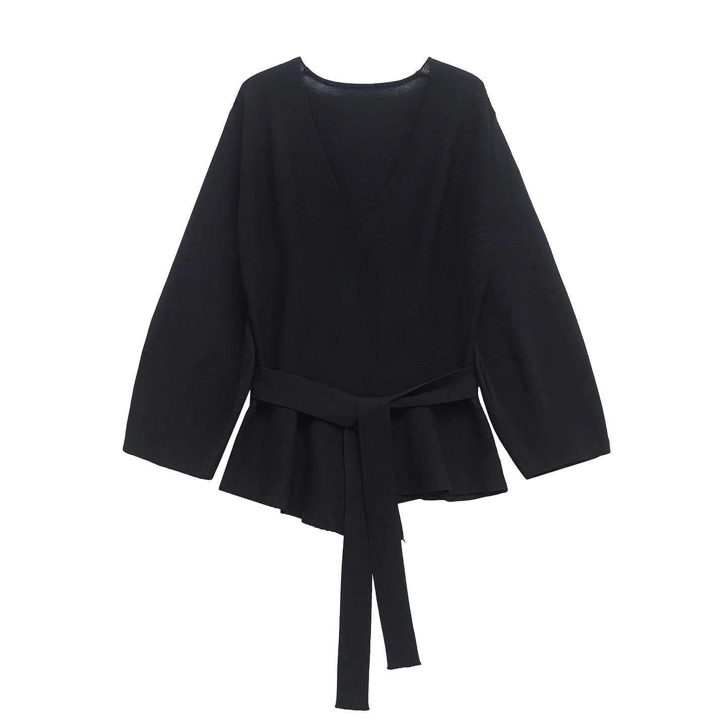 TRAFSHE printemps femmes épaulière ceinture tricot Blazer femmes rétro col en v à manches longues polyvalent femme manteau femmes vêtements 9598/128
