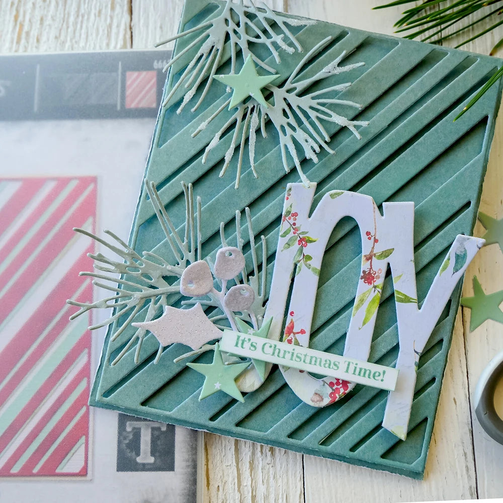 Matrices de découpe en métal, traîneau de renne de noël, JOY of NOEL, pour bricolage, artisanat de Scrapbooking, fabricant de cartes, modèle de gaufrage d'album Photo