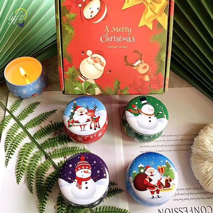 Boîte à bonbons de noël, bonbons au chocolat, pots de bougies d'aromathérapie, ornements DIY, cadeaux de noël pour enfants, décoration du nouvel an 2023
