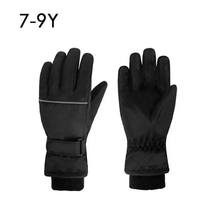 Gants de Ski imperméables pour enfants et adultes, épais, pour Snowboard, doublure polaire d'extérieur, gants d'hiver pour la famille, pour garçons et filles