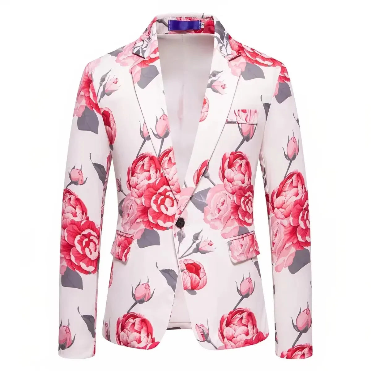 Veste décontractée trempée d'art floral pour hommes, blazer d'affaires, vêtements pour hommes, 2025
