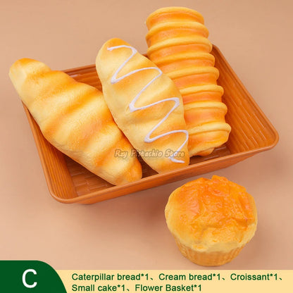 Simulation de pain artificiel, faux modèle alimentaire, Baguette française, gâteau Toast, boulangerie, jeu pour enfants, ensemble de jouets de cuisine, garçon et fille, fausse boulanger