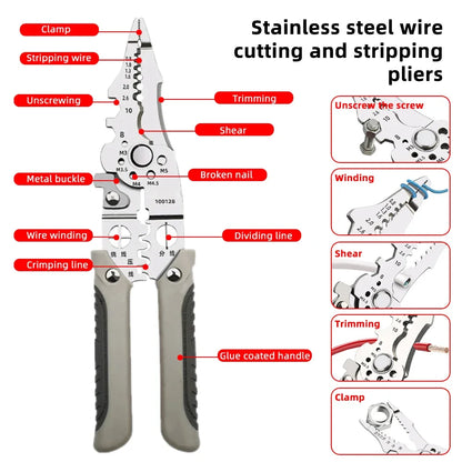 Pince à sertir multifonctionnelle, coupe-câble, dénudeur de fil électrique automatique réglable, outil manuel de Terminal de dénudage