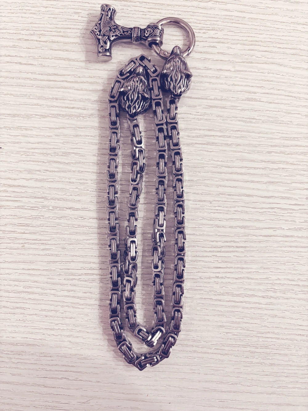Pendentif tête de loup en acier inoxydable, collier nordique loup celtique pour hommes, accessoires de Rune Viking scandinave, bijoux amulette nordique