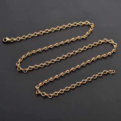 Collier en acier inoxydable pour femmes, chaîne de cou à maillons en forme de guitare, Punk, couleur argent et or, ras du cou, bijoux en métal, 4.6mm