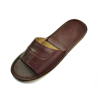Pantoufles en cuir pour hommes, ameublement de maison, chaussures classiques de sol d'intérieur, diapositives décontractées, Sandalias Zapatos Hombre, nouvelle collection 2022