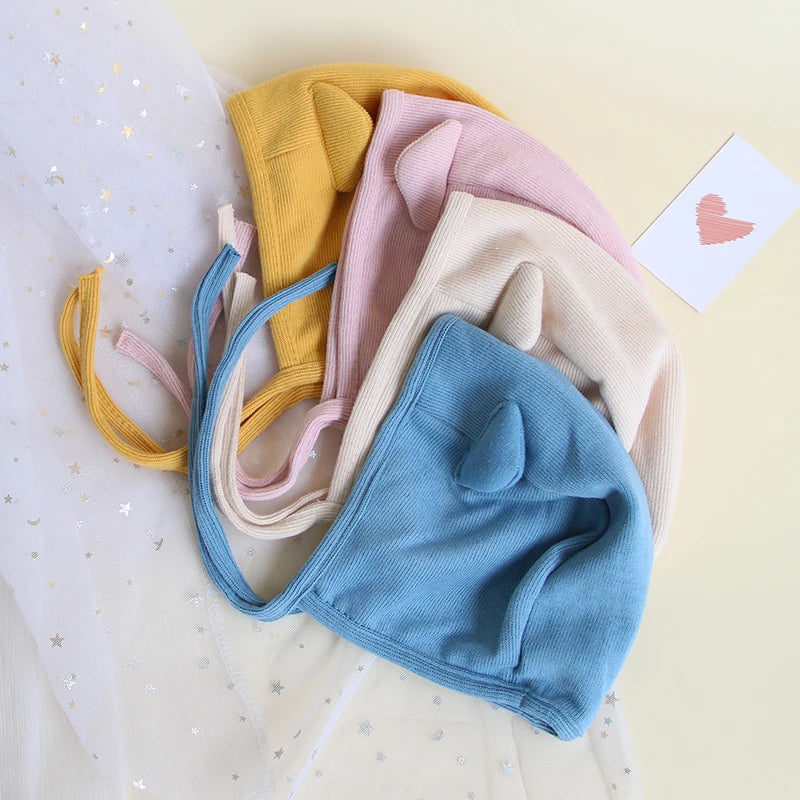 Mignon chat oreille bébé chapeau automne hiver doux bébé garçon fille casquette oreille couleur unie Protection chapeaux nouveau-né Bonnet Bonnet Enfant