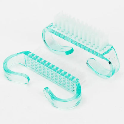 Brosse à ongles en plastique Transparent, couleur, propre, accessoires pour ongles, élimine la poussière, poudre acrylique, outils de manucure et de pédicure, 10 pièces