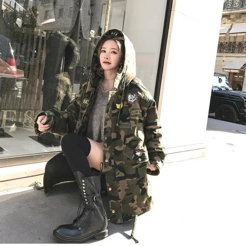 Parka de Camouflage en coton pour femmes, collection hiver 2023