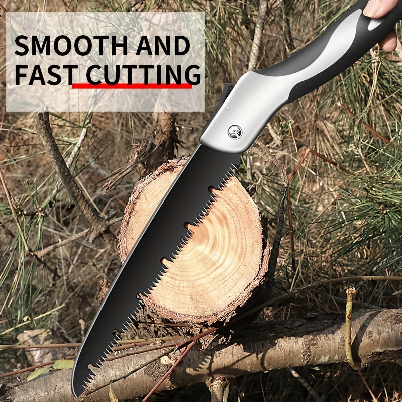 Scie pliante multifonction pour le travail du bois, scie à métaux Portable pour couper le bois tranchant, Camping jardin, poinçon, scie à main, couteau hachoir pour arbre