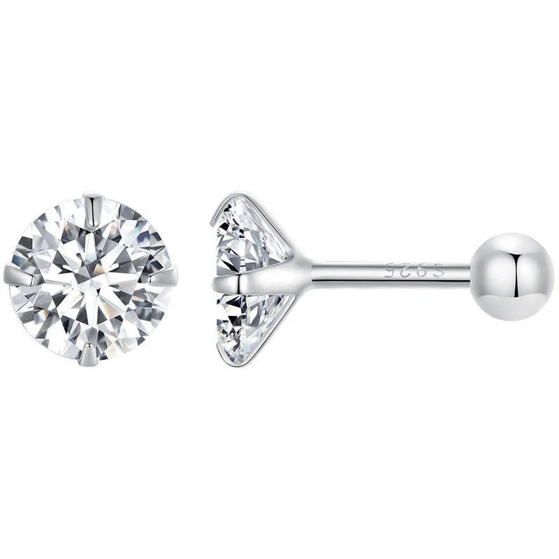 WOSTU mode chaude 100% 925 argent Sterling chanceux pour toujours boucles d'oreilles circulaires pour les femmes authentique Original bijoux cadeau