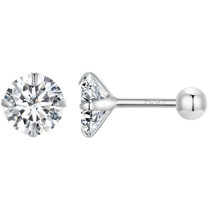 WOSTU mode chaude 100% 925 argent Sterling chanceux pour toujours boucles d'oreilles circulaires pour les femmes authentique Original bijoux cadeau