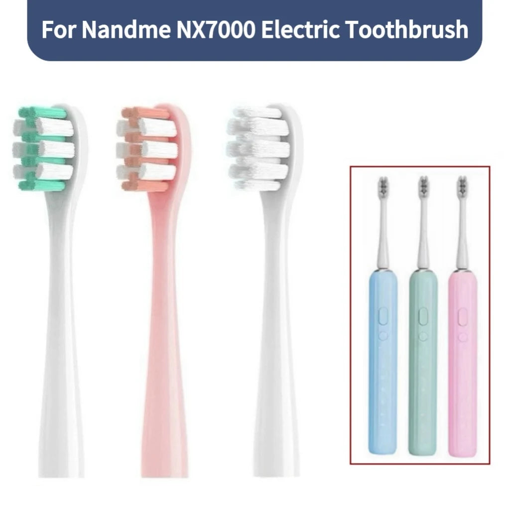 Tête de brosse à dents de rechange pour brosse à dents électrique sonique Nandme NX7000, tête de brosse à dents à poils souples DuPont, 4/8/16 pièces