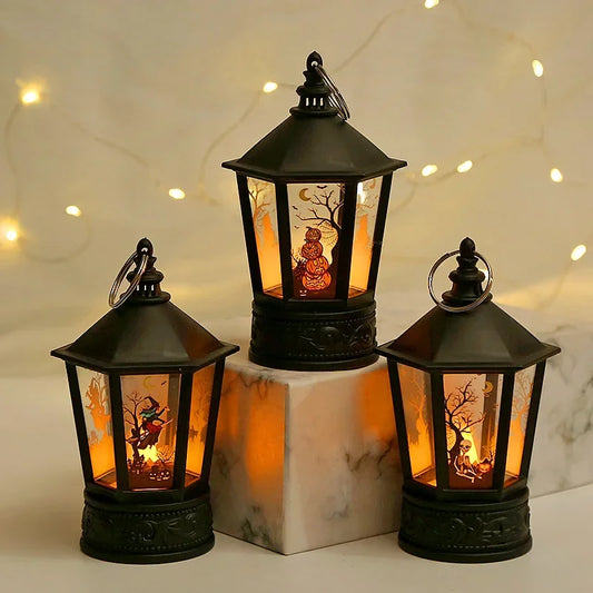 Lanterne LED en Forme de Citrouille et Fantôme, Luminaire Décoratif d'Nik, Accessoires d'Horreur, Idéal pour un Bar ou une ixd'Halloween