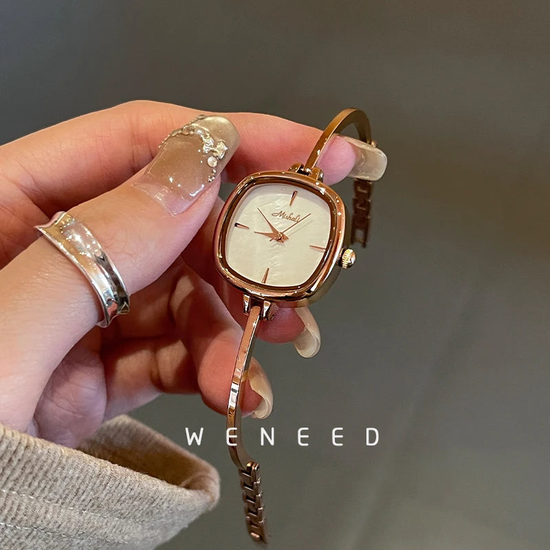 Ankela-Montre rouge pour femmes, rétro, haut de gamme,collection 2025