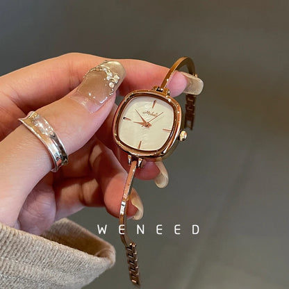 Ankela-Montre rouge pour femmes, rétro, haut de gamme,collection 2025
