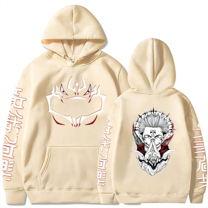 Jujutsu Kaisen Anime vêtements Satoru Gojo imprimer à capuche hommes sweat à capuche pour femme répandu Streetwear Harajuku Manga unisexe sweat