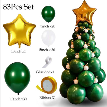 Guirxiété de Ballons de Bonbons de Noël, Cadeau, Elk, Canne Bonbon, Pain d'Épice, Homme, Père Noël, Utiliser un Arc, Décor de ix