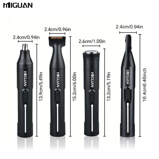 Kit professionnel 4 en 1, tondeuse à poils nez et oreilles rechargeable par USB
