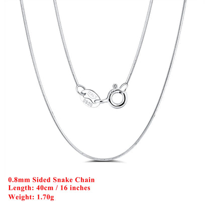 Effie Queen Chic 925 en argent Sterling chaîne de base ras du cou Simple collier bijoux exquis pour hommes et femmes tenue décontractée SC07