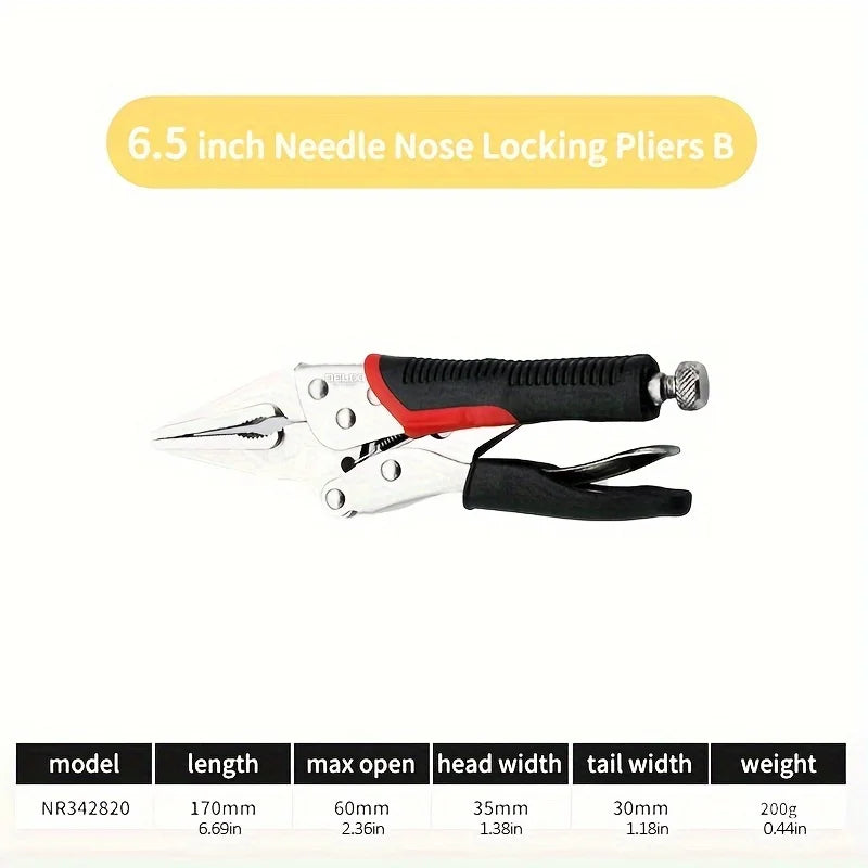 DELIXI – pince de verrouillage électrique de 5/6/7 pouces, pince de verrouillage à mâchoire incurvée, pince droite à Long nez, outils de soudage multifonctions