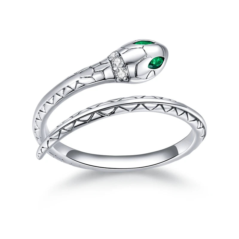 WOSTU-Bagues ajustables en argent regardé 925 pour femme, bijoux originaux empilables, taille ouverte