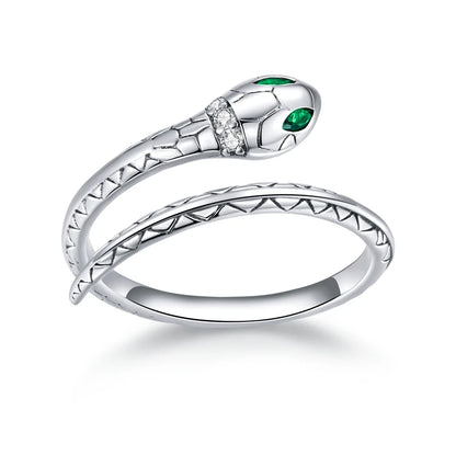 WOSTU-Bagues ajustables en argent regardé 925 pour femme, bijoux originaux empilables, taille ouverte