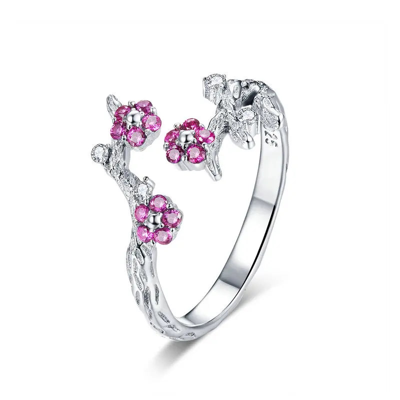 WOSTU-Bagues ajustables en argent regardé 925 pour femme, bijoux originaux empilables, taille ouverte