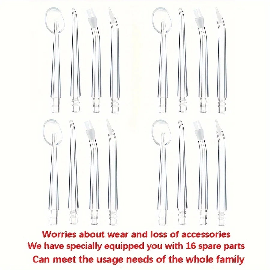HAOYUNMA Kit d'Hygiène Dentaire, Comprend des Buses Standard et Orthodontiques 16 PIECES