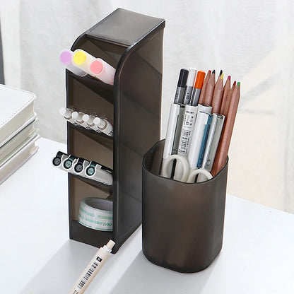 Porte-stylo de rangement de papeterie multifonctionnel en plastique