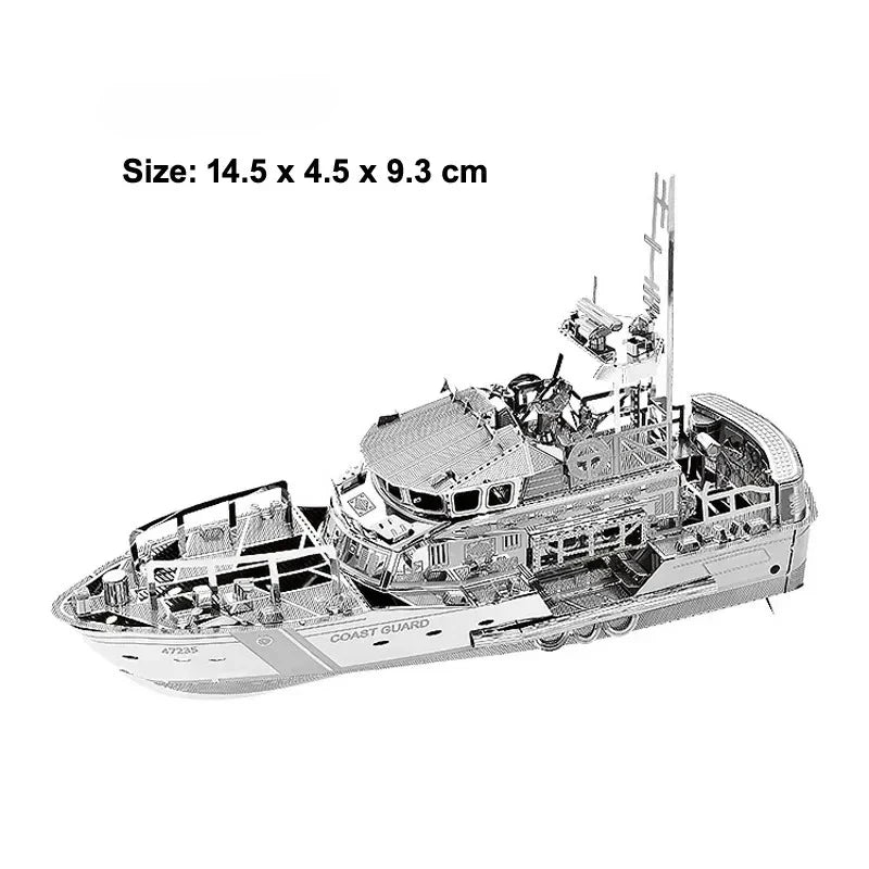 Puzzle 3D en métal, navire de guerre militaire 056, Corvette, bateau de vie, destructeur Nautilus, modèle d'assemblage, découpe Laser, jouets