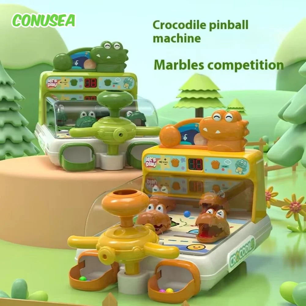 Jeux de Table Crocodile électriques, Machine de tir Pinball, Puzzle éducatif pour enfants, jouets pour garçons et filles, cadeaux pour la journée des enfants