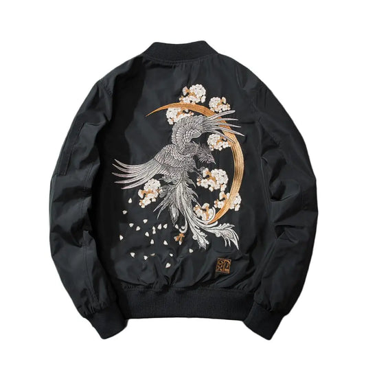 Sukajan Phoenix broderie printemps hiver Bomber veste hommes MA1 pilote manteau rembourré Baseball manteau 2024 japon Streetwear Z1