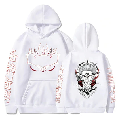 Jujutsu Kaisen Anime vêtements Satoru Gojo imprimer à capuche hommes sweat à capuche pour femme répandu Streetwear Harajuku Manga unisexe sweat