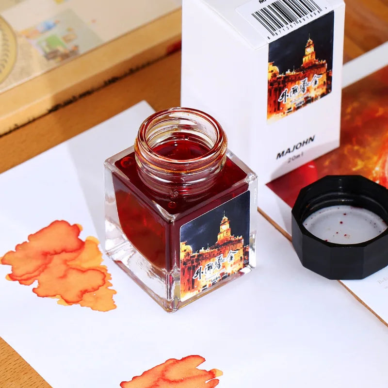 moonman - poudre d'or encre colorée trempée dans le stylo plume 20 ml