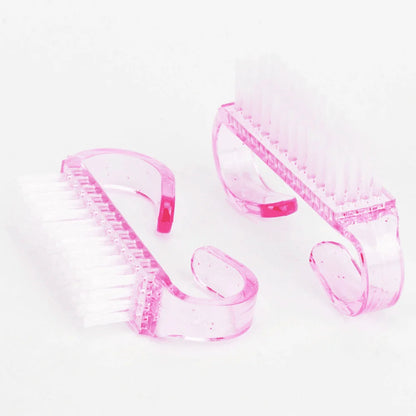 Brosse à ongles en plastique Transparent, couleur, propre, accessoires pour ongles, élimine la poussière, poudre acrylique, outils de manucure et de pédicure, 10 pièces