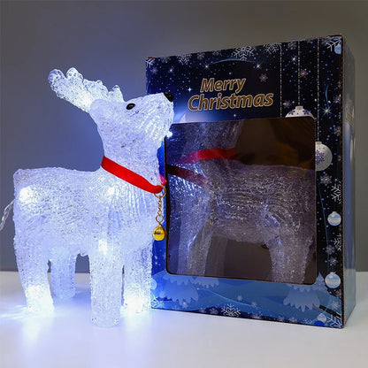 Bonhommes de neige du père noël, élan, ornement lumineux, décoration du jour de noël, éclairage de vacances, cadeaux pour enfants, cadeau du nouvel an, lumière Led de noël