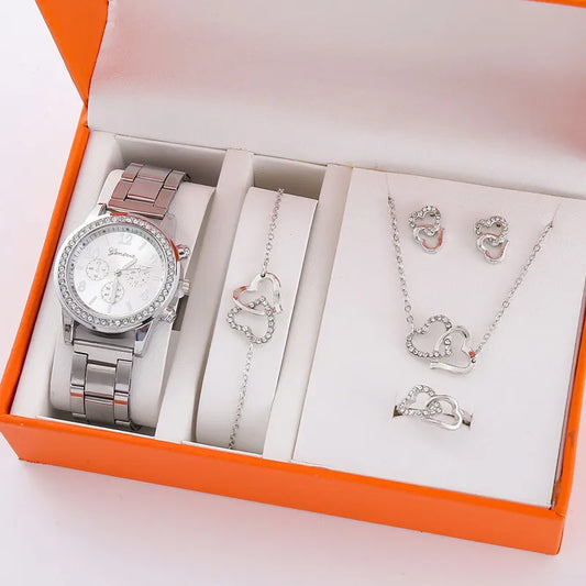 Montres pour femmes 5 pièces strass femmes montre à Quartz