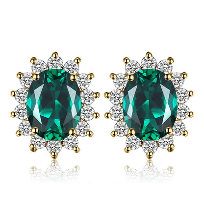 JewelryPalace – boucles d'oreilles en argent Sterling 925, saphir bleu, rubis, améthyste naturelle, grenat, péridot, topaze,