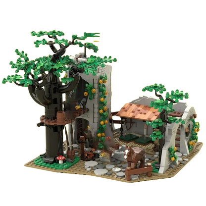 Blocs de construction de château médiéval MOC, cadeau d'architecture créative pour les amateurs