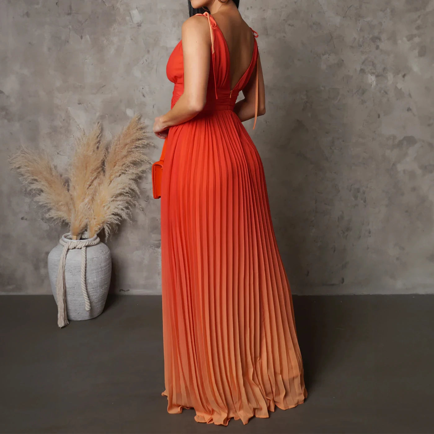 Femmes Halter robes Sexy cordon cocktail robes de soirée dégradé été robes de soirée élégantes mode longue robe de bal hy3