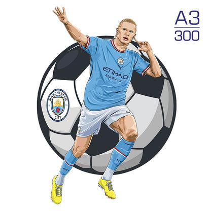 Puzzle étoile de Football Puzzle en bois étoiles de sport Puzzle pour enfants adultes éducatif fabuleux cadeau 300 pièces bricolage Puzzle jouets