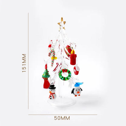 Ornements en verre pour arbre de noël en cristal, décoration de maison, série de noël, décorations de salle en cristaux pour cadeau