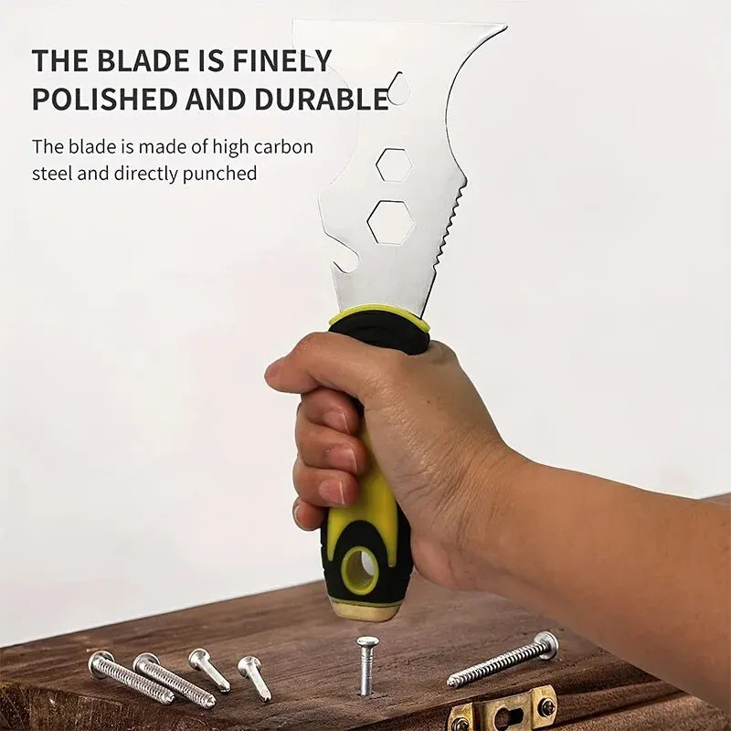 Couteau à mastic multi-usage 15 en 1, grattoir à peinture en acier inoxydable, outil de Construction pour papier peint, ouvre-boîte, bricolage à domicile, 1 pièce