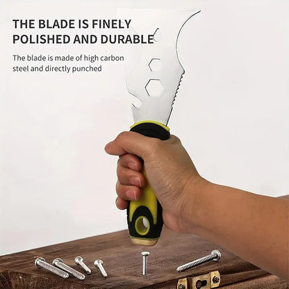 Couteau à mastic multi-usage 15 en 1, grattoir à peinture en acier inoxydable, outil de Construction pour papier peint, ouvre-boîte, bricolage à domicile, 1 pièce