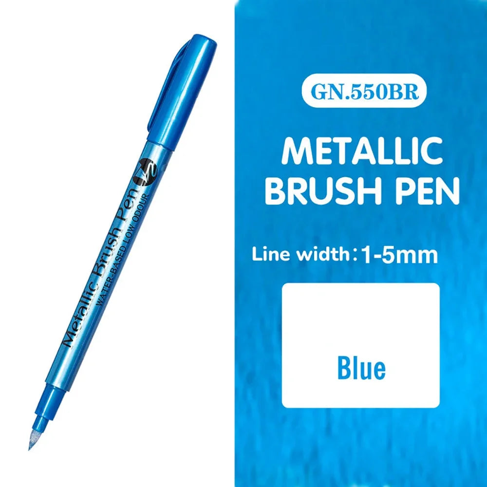 Stylos marqueurs métalliques 12 couleurs,