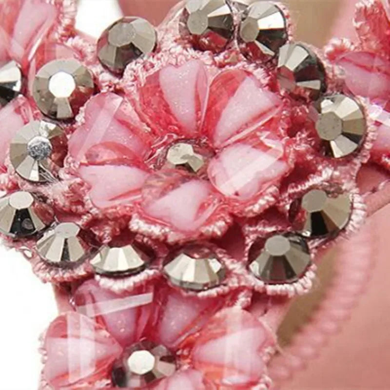 TIMETANG-Sandales confortables à talons plats pour femmes, chaussures d'été de grande taille, style bohème, fleurs, biscuits, chaussures de plage pour dames